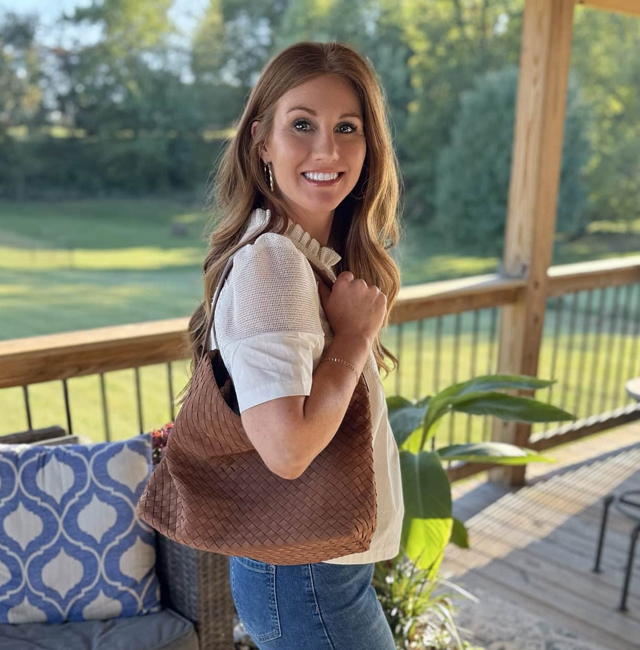 Amazon woven handbag by Stephanie