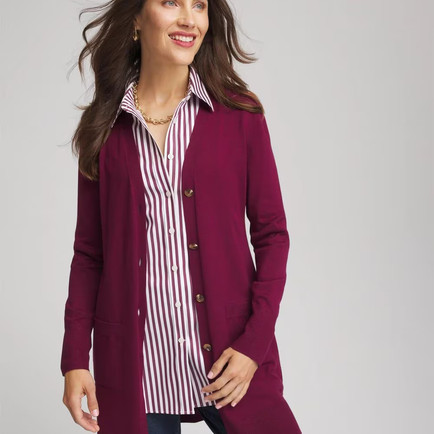 Chico's Ella Pocketed Cardigan Sweater