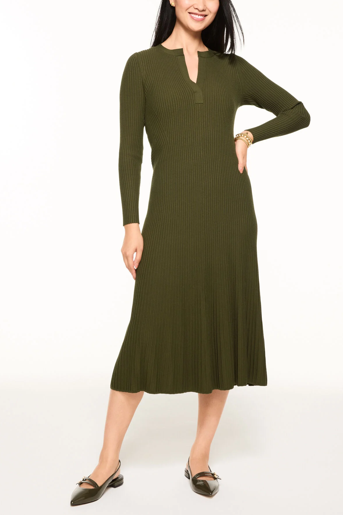 Ribbed Midi Dress