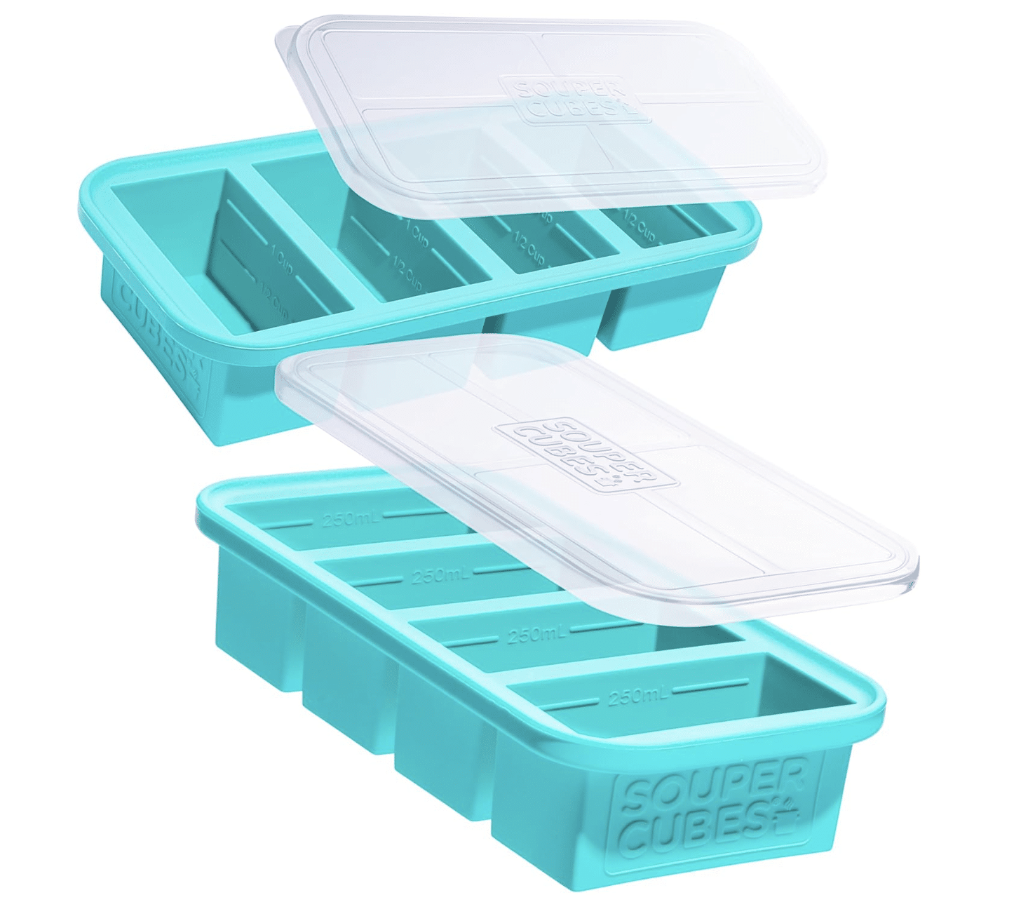 Souper Cubes 1 Cup Silicone Soup Freezer Molds with Lids