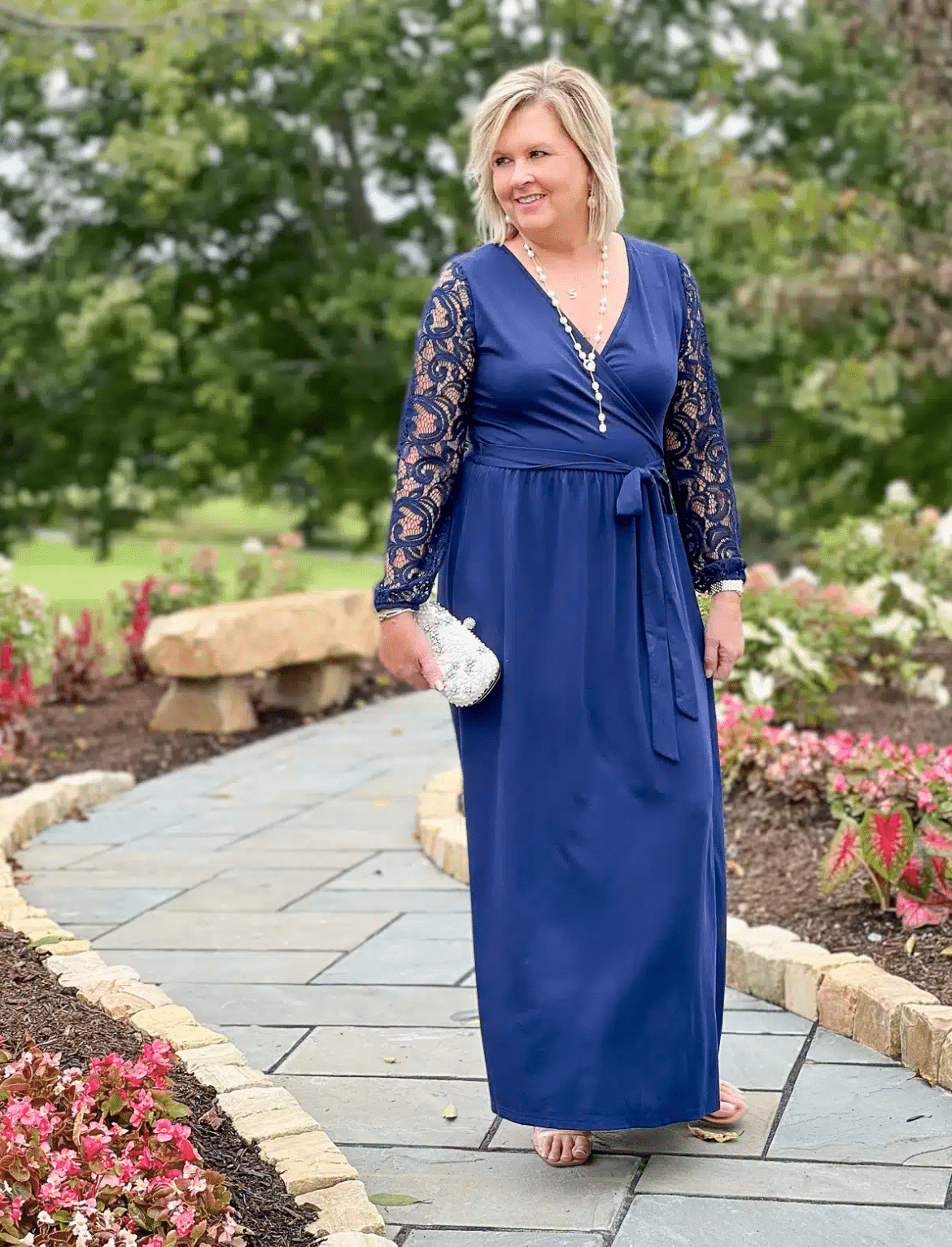 Floor Length Maxi Dress for Winter Wedding Guest