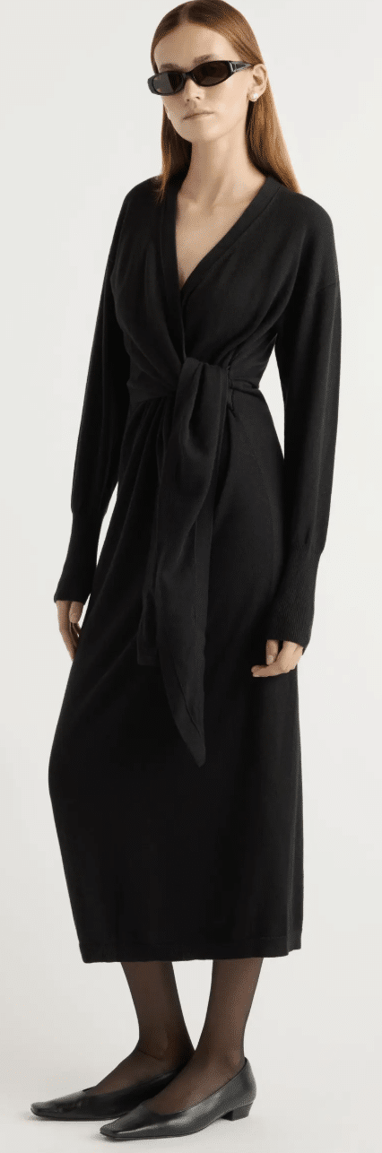 The Best Wrap Dresses for Fall & Winter 50 is not old fashion blogger tania stephens linden front wrap