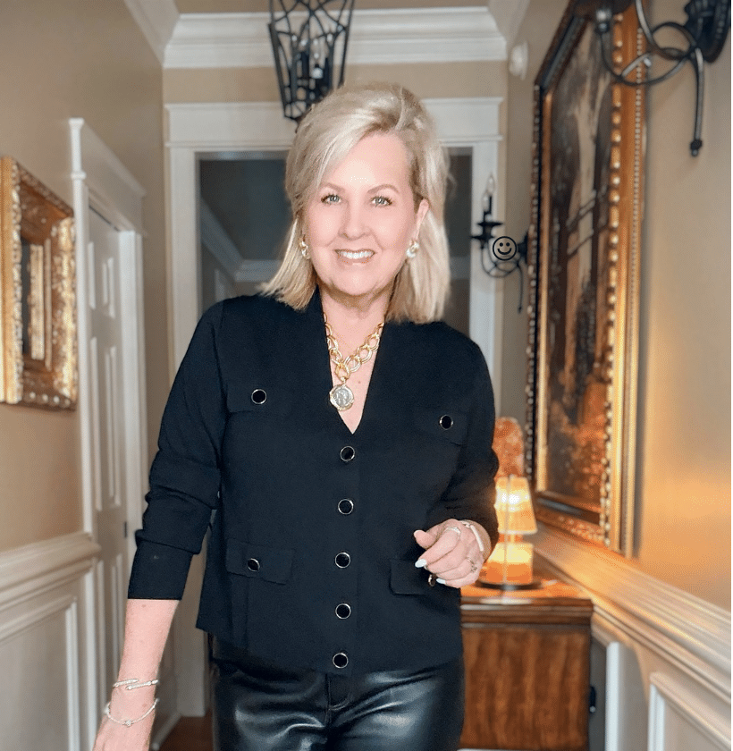 How to wear black and look feminine for women over 50