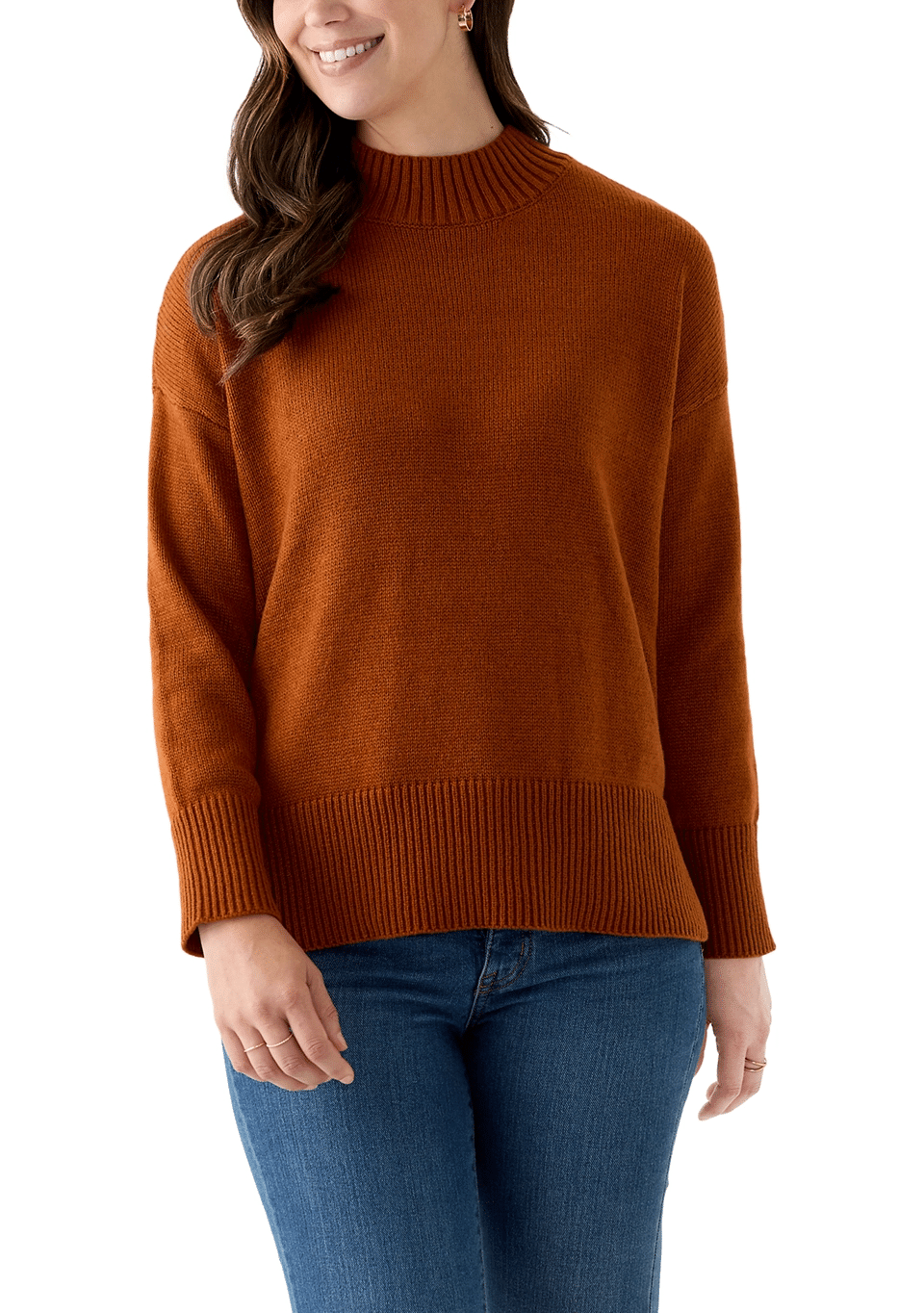 Stylish Mock Neck Sweaters I Am Loving Right Now 50 is not old fashion blogger tania stephens belk