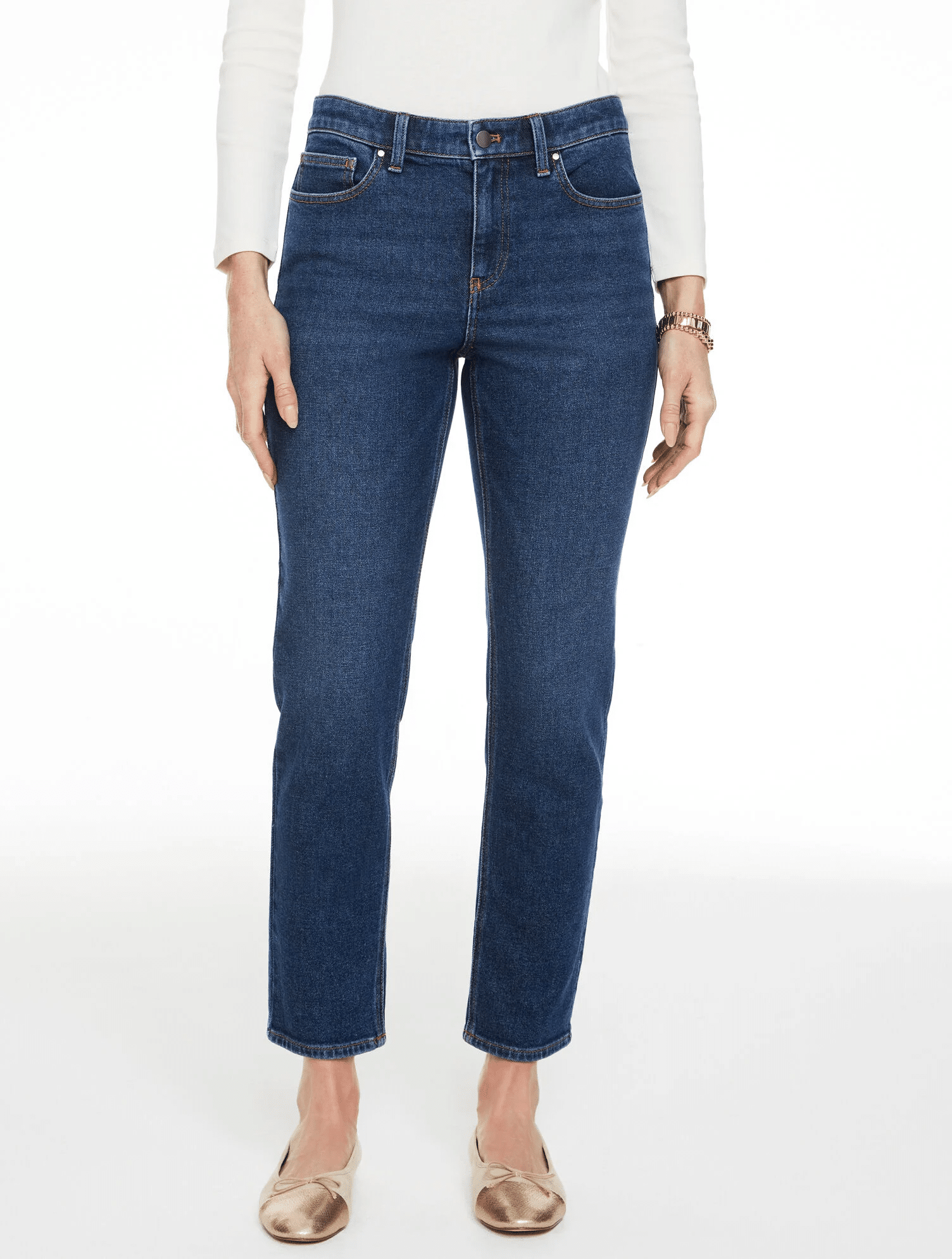 Slim Straight Ankle Jeans