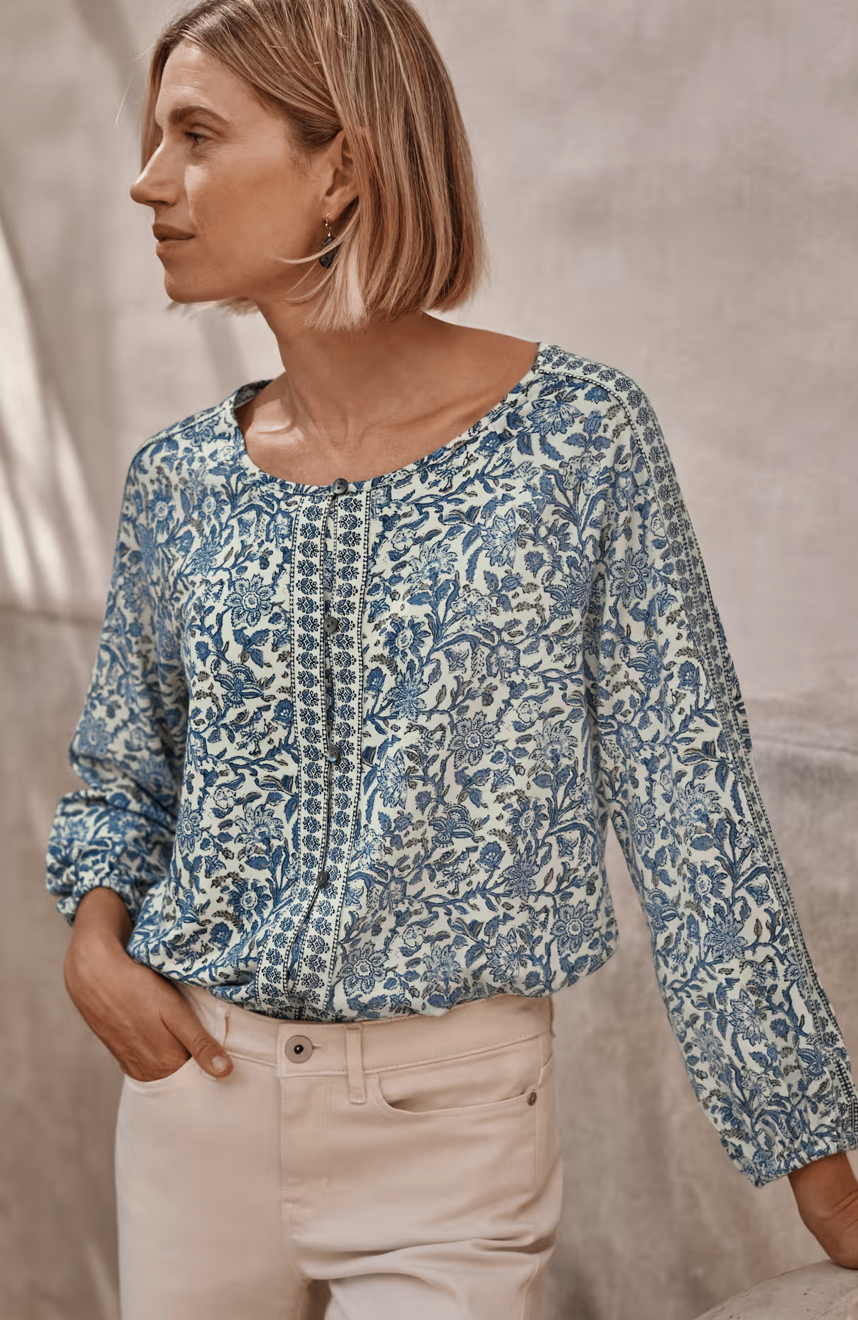 New Arrivals from JJill tania stephens 50 is not old fashion blogger printed top