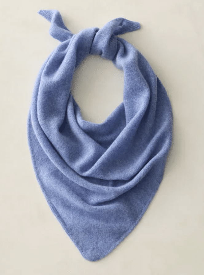 Plaid square scarf tied to handbag strap