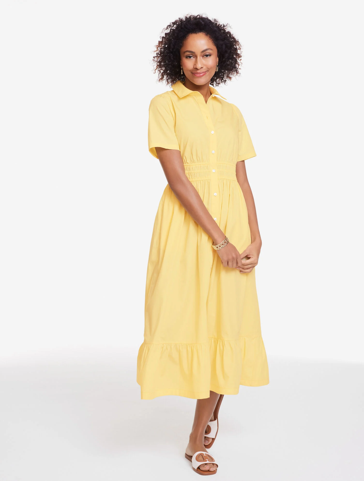 Poplin Flounce Shirtdress, Nordstrom Flattering Dress