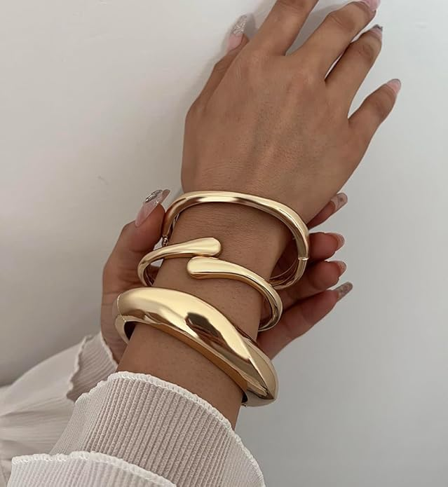 Chunky Gold Bangle Bracelets