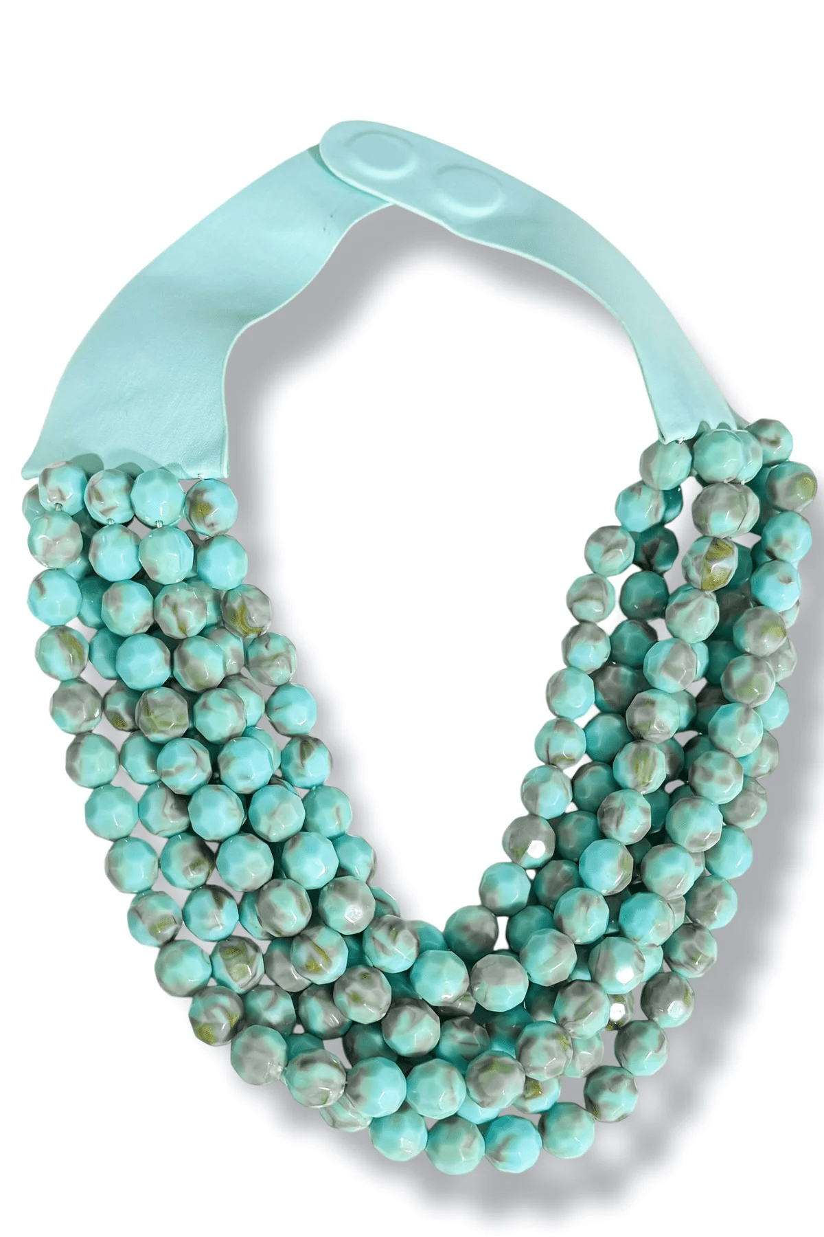 Turquoise Faceted Bead Statement Necklace