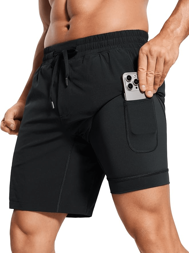 Lined 7" Running Workout Shorts, amazon clothing for men