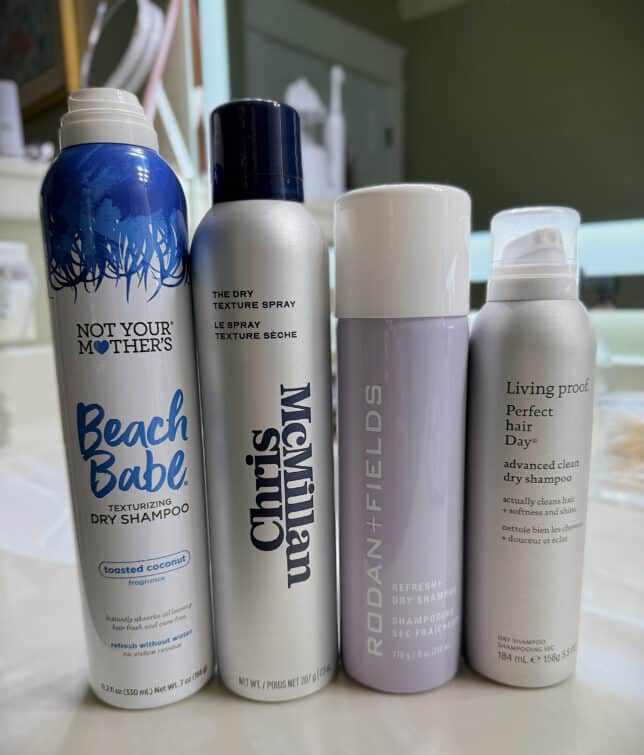 Four dry shampoos for second day hair.