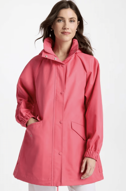 Sunset Pink Dark Pink Trench Coat