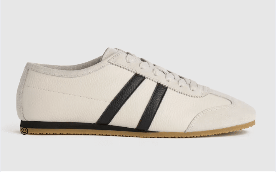 Leather and suede slim sneakers for women from Quince