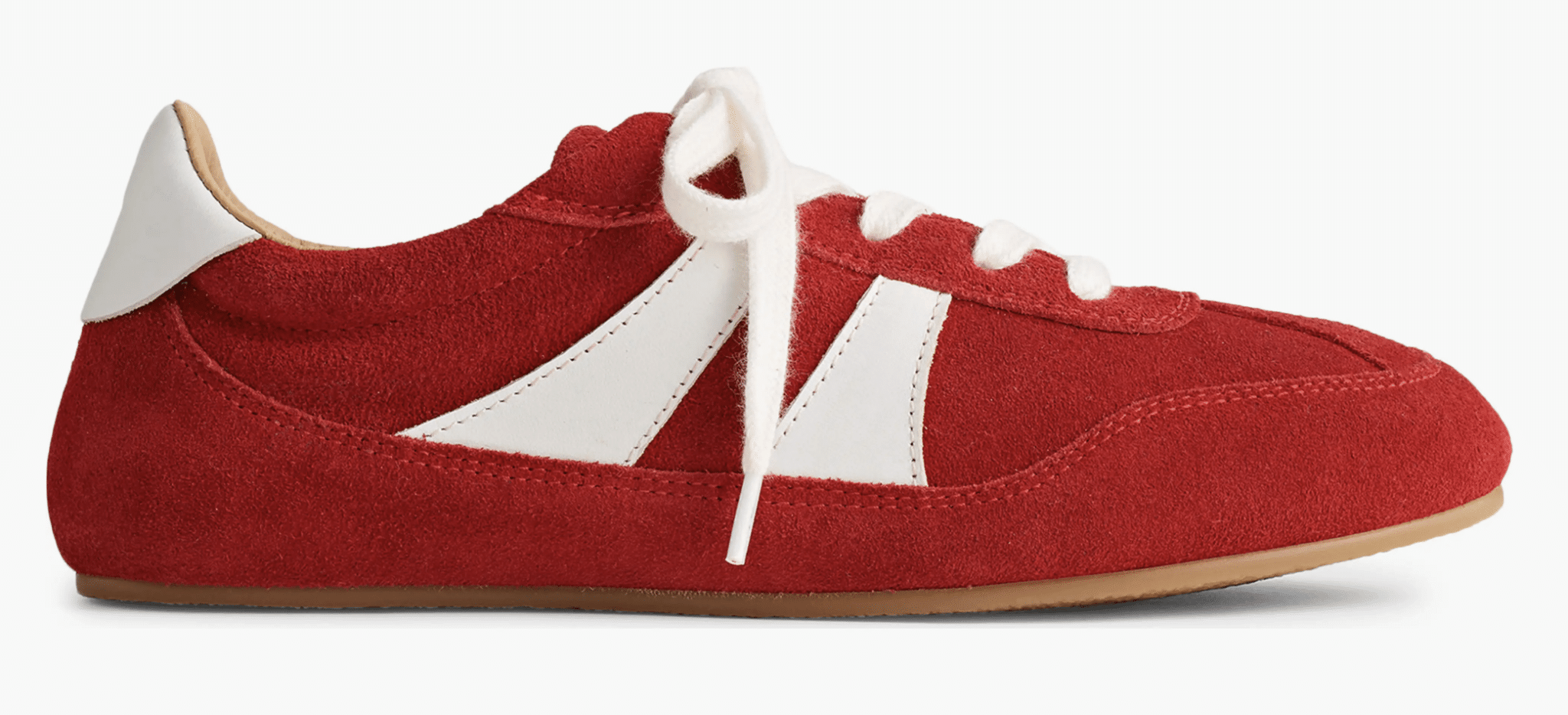 Minimal low-profile cherry red sneakers from Madewell