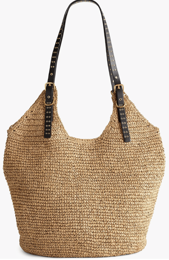 Madewell The Slouch Tote WOVEN STRAW BAG