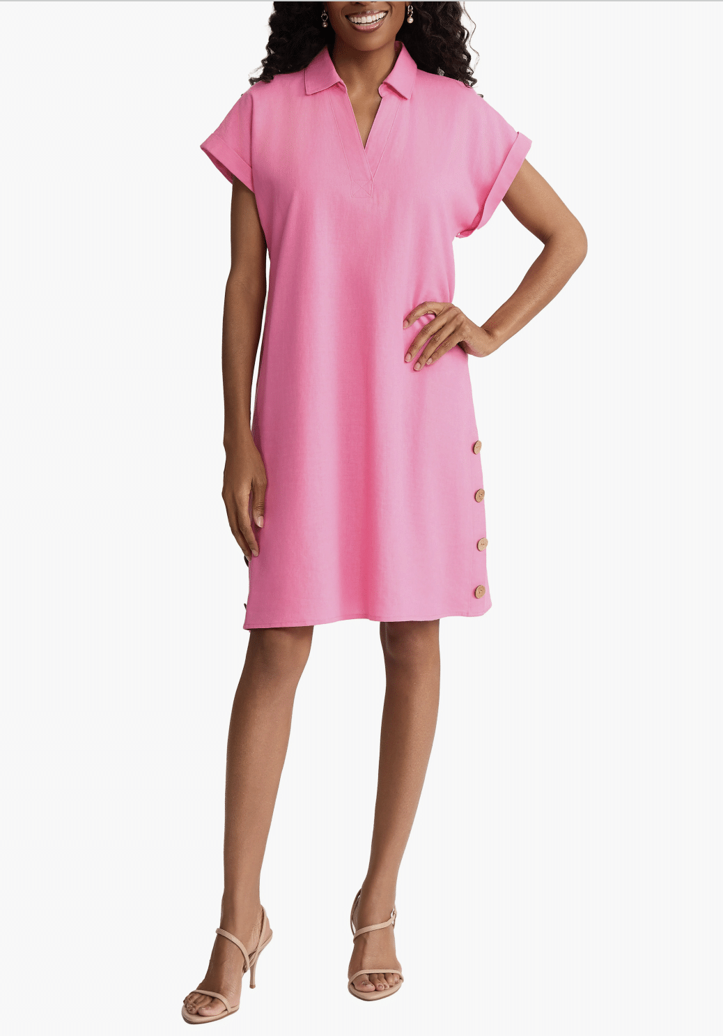 Jones New York Linen Blend Shift Dress