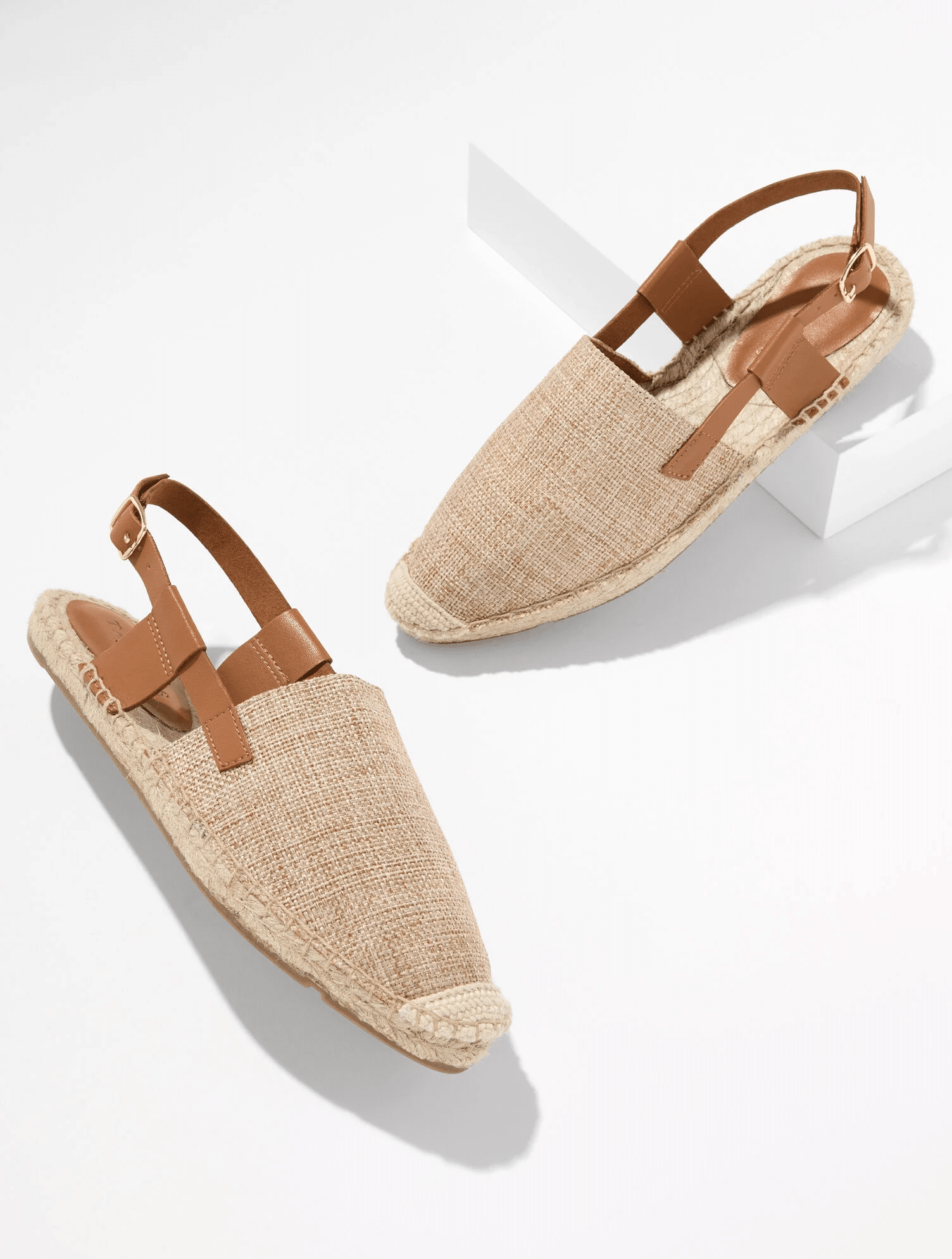 linen slingback espadrilles
