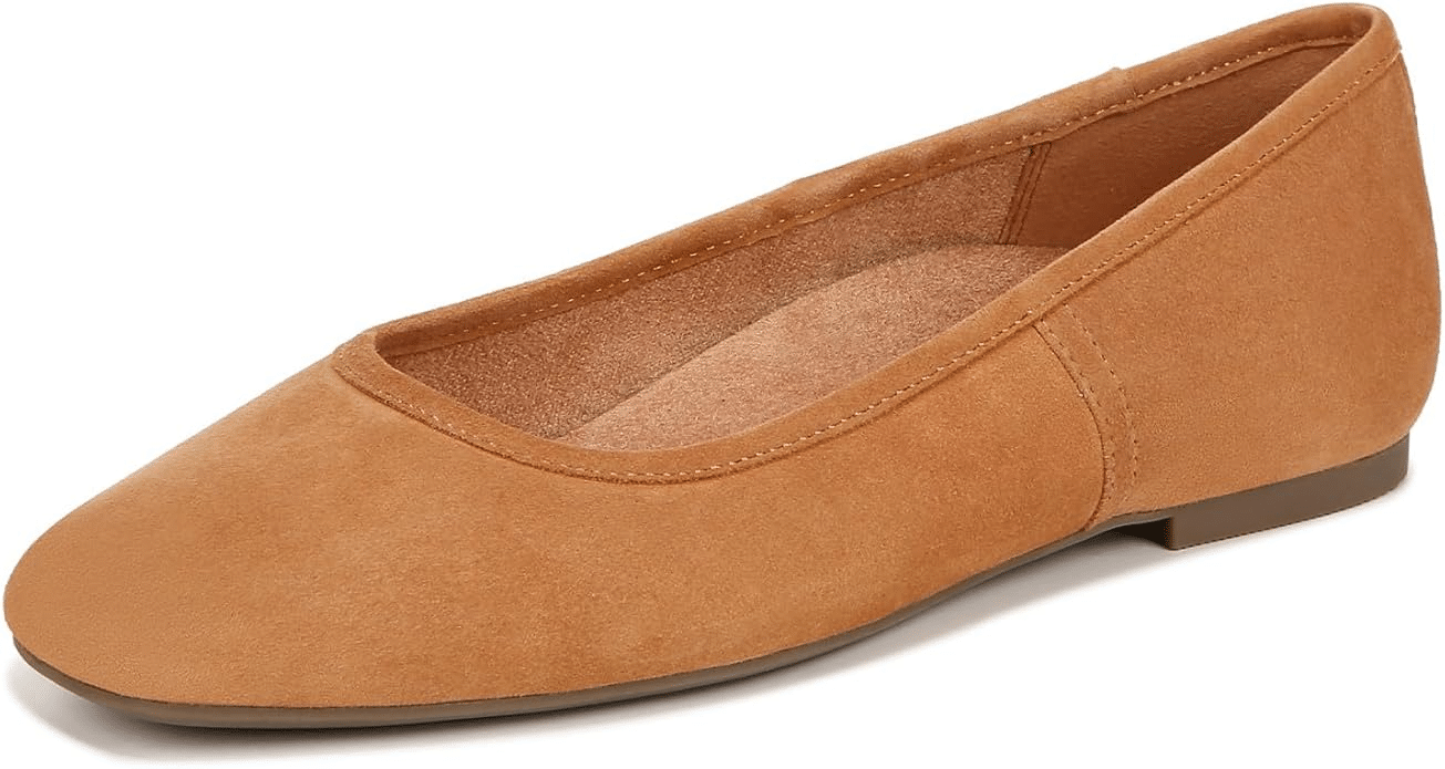 supportive ballet flat in slim silhouette