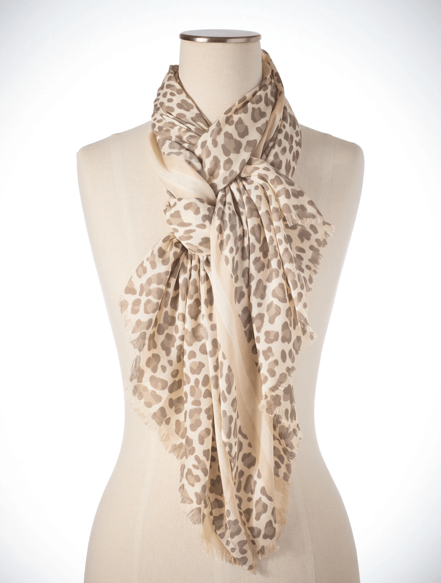 Talbots Alluring Leopard Oblong Scarf